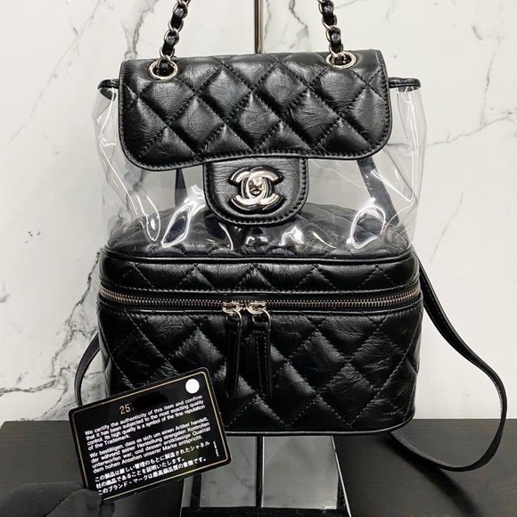 chanel transparent backpack
